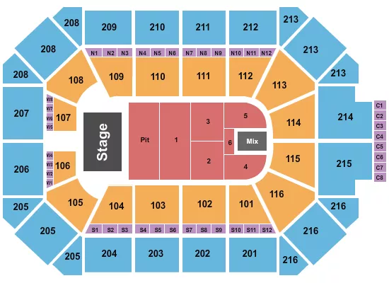 seating chart for Allstate Arena - Endstage GA Pit 2 - eventticketscenter.com