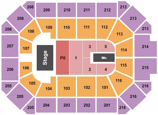 seating chart for Allstate Arena - Endstage Pit - eventticketscenter.com