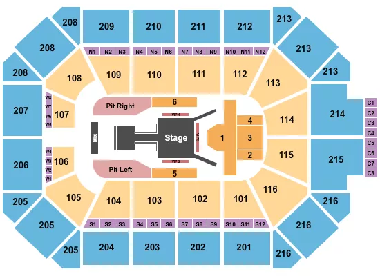 seating chart for Allstate Arena - Fuerza Regida - eventticketscenter.com