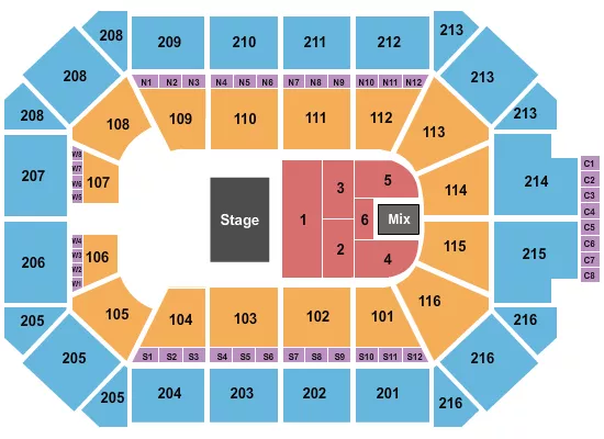 seating chart for Allstate Arena - Halfhouse - eventticketscenter.com