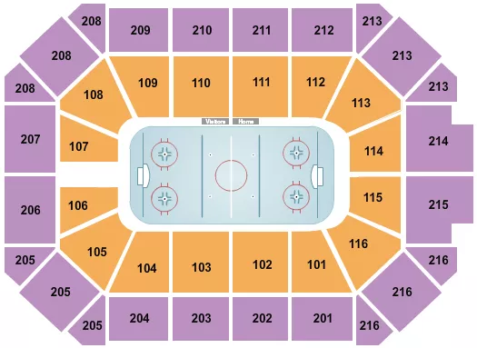 seating chart for Allstate Arena - Hockey 2 - eventticketscenter.com