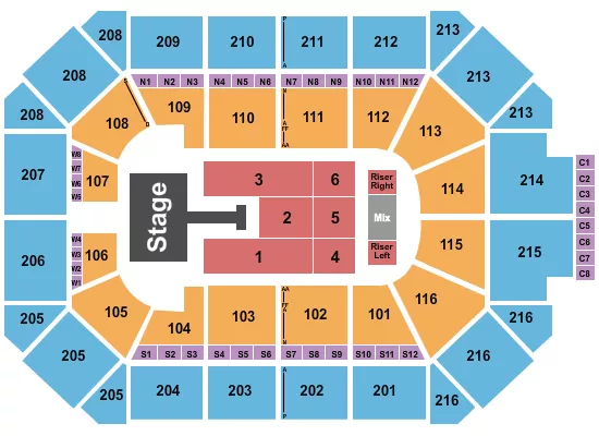 seating chart for Allstate Arena - Jonas Brothers 1 - eventticketscenter.com