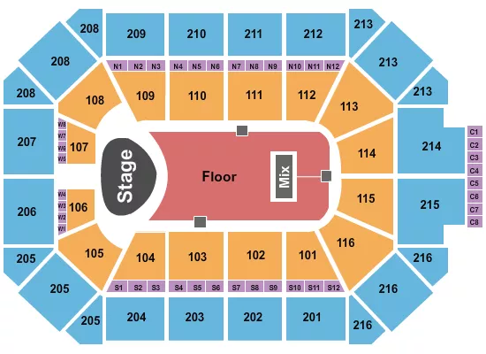 seating chart for Allstate Arena - Kacey Musgraves - eventticketscenter.com