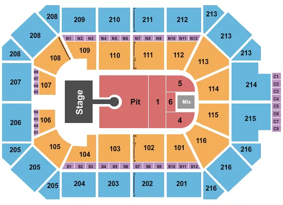 seating chart for Allstate Arena - Louis Tomlinson - eventticketscenter.com