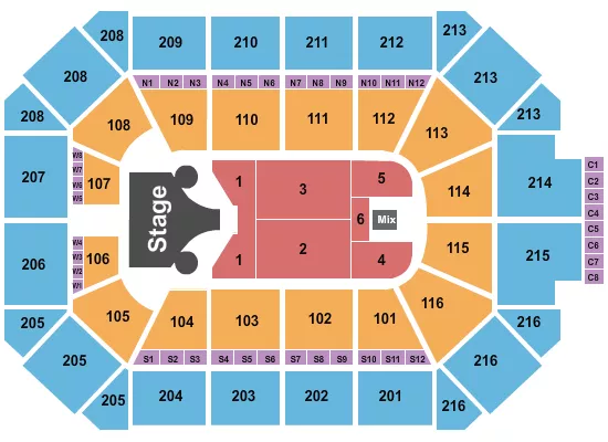 seating chart for Allstate Arena - Missy Elliott - eventticketscenter.com