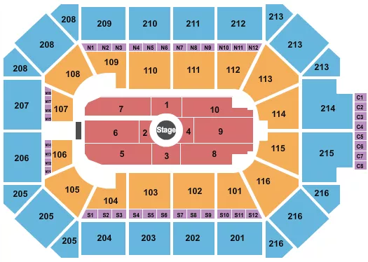 seating chart for Allstate Arena - Nate Bargatze - eventticketscenter.com