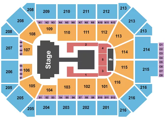 seating chart for Allstate Arena - Seventeen - eventticketscenter.com