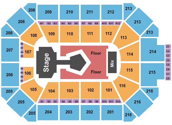 seating chart for Allstate Arena - Tomorrow X Together - eventticketscenter.com