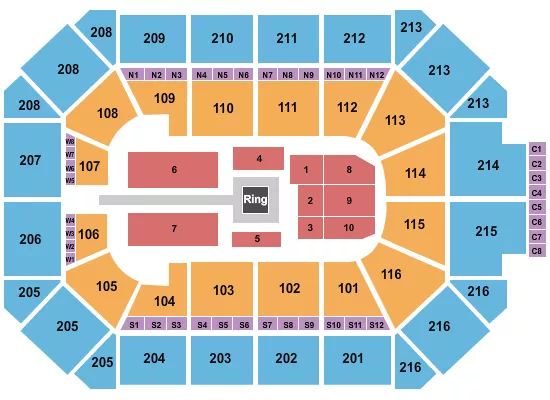 seating chart for Allstate Arena - WWE 2 - eventticketscenter.com