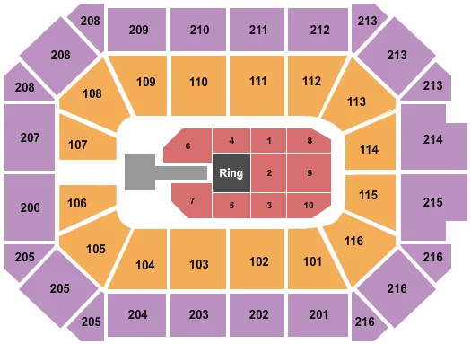 seating chart for Allstate Arena - WWE - eventticketscenter.com