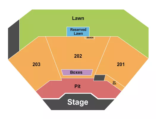seating chart for Alpine Valley Music Theatre - Endstage - Pit - eventticketscenter.com