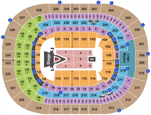 seating chart for Amalie Arena - Aerosmith 2023 - eventticketscenter.com
