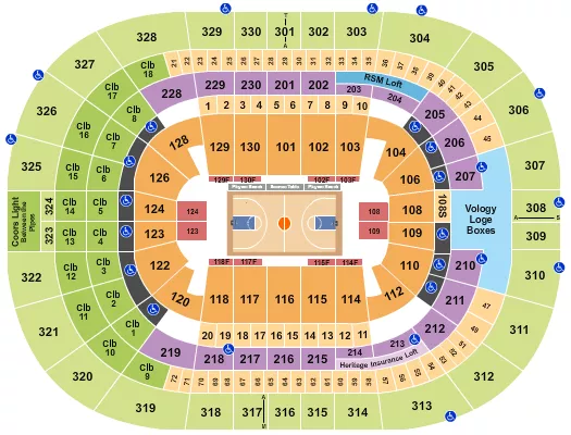 seating chart for Amalie Arena - Basketball - NCAA - eventticketscenter.com