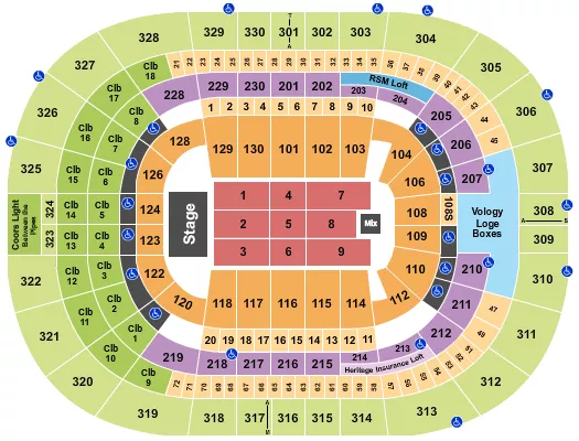seating chart for Amalie Arena - Comedy - eventticketscenter.com