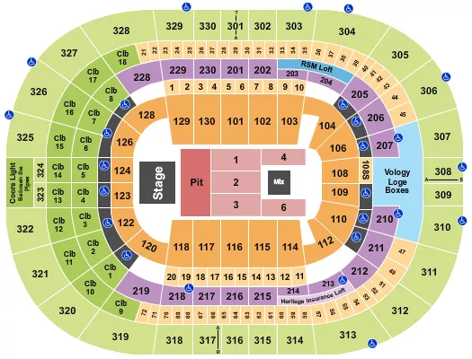seating chart for Amalie Arena - Endstage GA Pit 3 - eventticketscenter.com