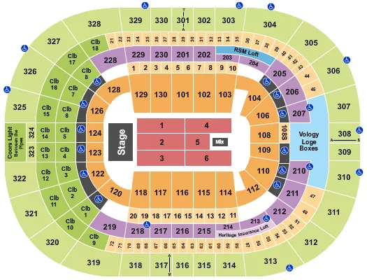 seating chart for Amalie Arena - Endstage 1 - eventticketscenter.com