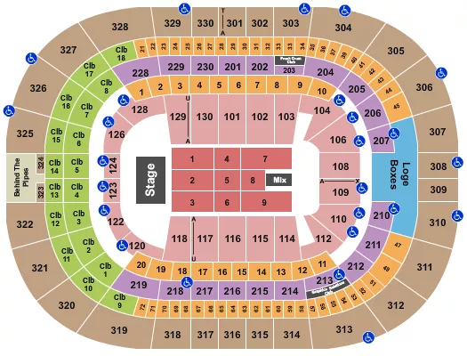 seating chart for Amalie Arena - Endstage 7 - eventticketscenter.com