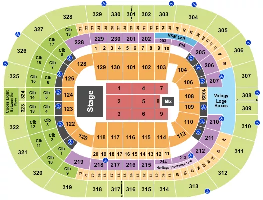 seating chart for Benchmark International Arena - Endstage 8 - eventticketscenter.com