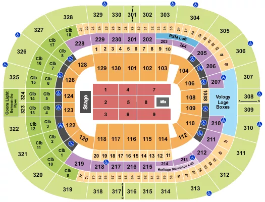 seating chart for Amalie Arena - Endstage 9 - eventticketscenter.com