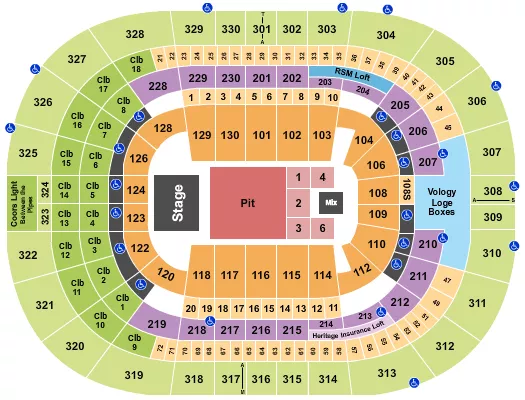 seating chart for Amalie Arena - Endstage GA Pit 2 - eventticketscenter.com