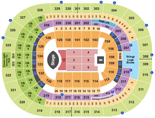 seating chart for Benchmark International Arena - Eric Church - eventticketscenter.com