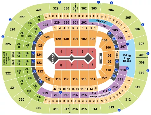 seating chart for Amalie Arena - For King and Country - eventticketscenter.com