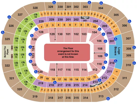 seating chart for Amalie Arena - Generic Floor - eventticketscenter.com