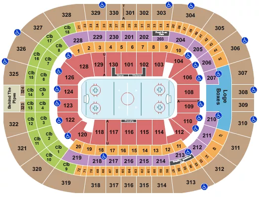 seating chart for Amalie Arena - Hockey - eventticketscenter.com