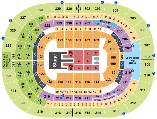 seating chart for Amalie Arena - Kane Brown - eventticketscenter.com