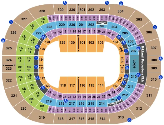 seating chart for Amalie Arena - Open Floor 2 - eventticketscenter.com
