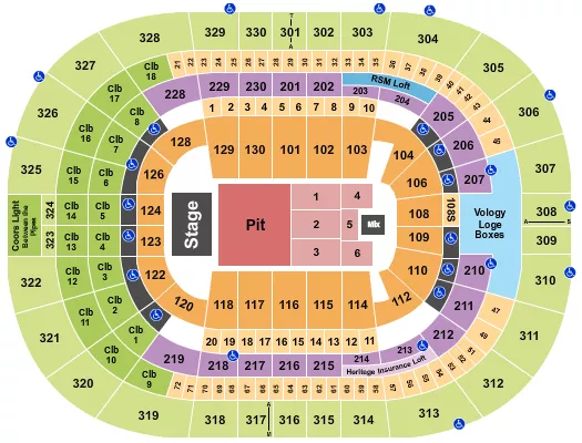 seating chart for Benchmark International Arena - The Strokes - eventticketscenter.com