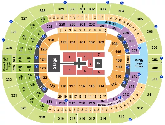 seating chart for Benchmark International Arena - TobyMac - eventticketscenter.com
