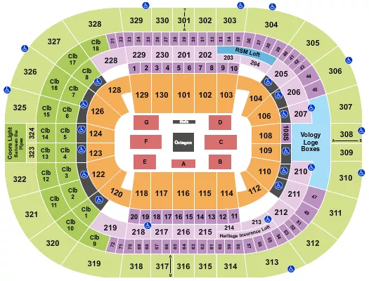 seating chart for Amalie Arena - UFC - eventticketscenter.com