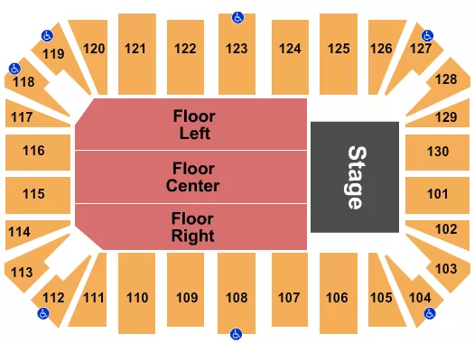 seating chart for Amarillo Civic Center - Skillet - eventticketscenter.com
