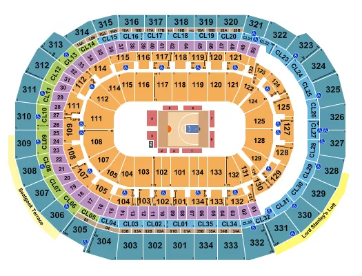 seating chart for Amerant Bank Arena - Big3 basketball - eventticketscenter.com