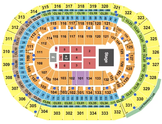 seating chart for Amerant Bank Arena - Casting Crowns - eventticketscenter.com