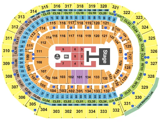 seating chart for Amerant Bank Arena - Disney's Descendants - eventticketscenter.com