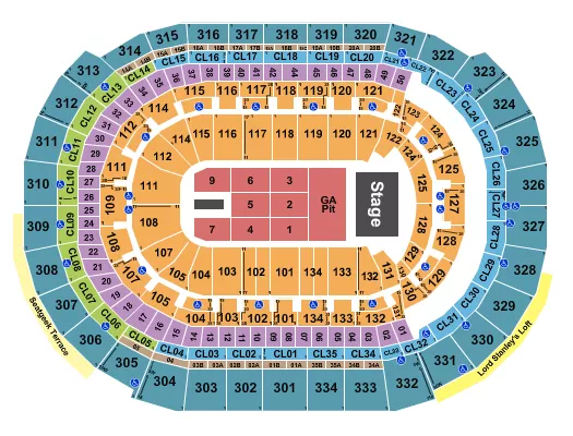 seating chart for Amerant Bank Arena - Endstage GA Pit 3 - eventticketscenter.com