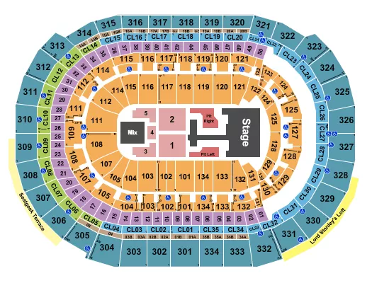 seating chart for Amerant Bank Arena - Teddy Swims - eventticketscenter.com