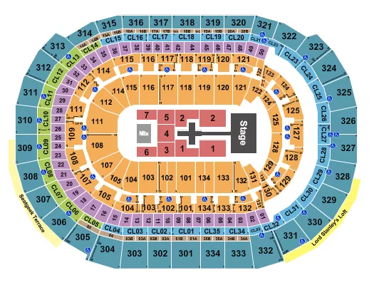 seating chart for Amerant Bank Arena - TobyMac - eventticketscenter.com