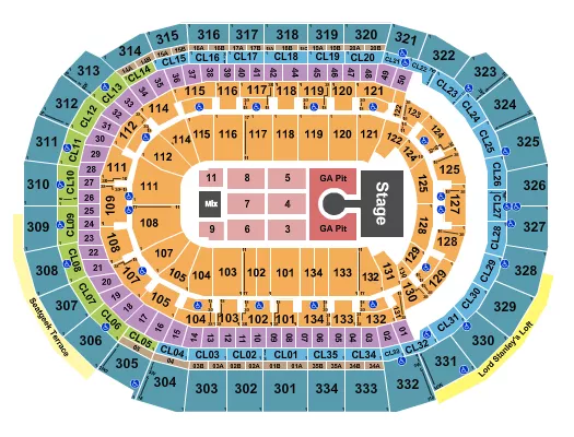 seating chart for Amerant Bank Arena - Weezer - eventticketscenter.com