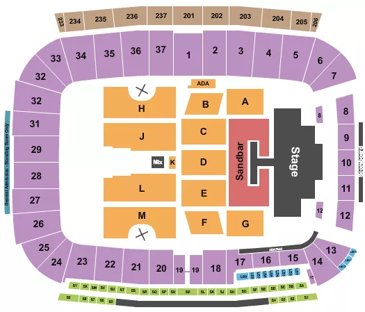 seating chart for America First Field - Kenny Chesney - eventticketscenter.com