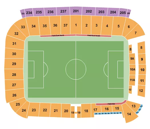 seating chart for America First Field - Soccer 2 - eventticketscenter.com