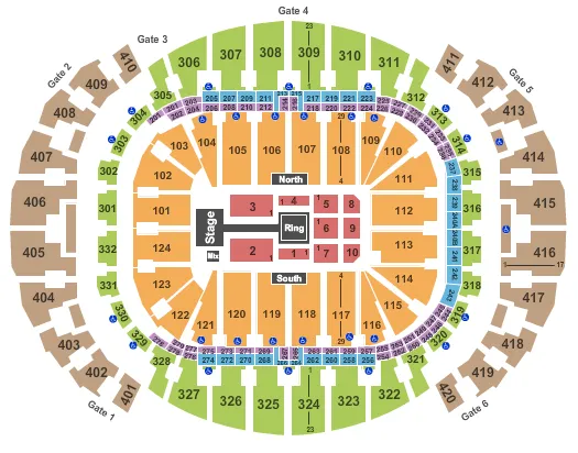 seating chart for Kaseya Center - WWE - eventticketscenter.com