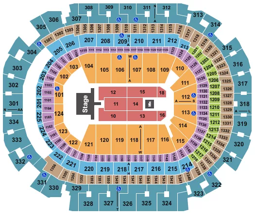 seating chart for American Airlines Center - Bryan Adams - eventticketscenter.com
