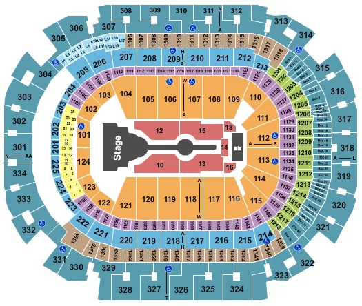 seating chart for American Airlines Center - Cardi B - eventticketscenter.com