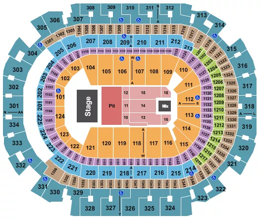 seating chart for American Airlines Center - Daniel Caesar - eventticketscenter.com