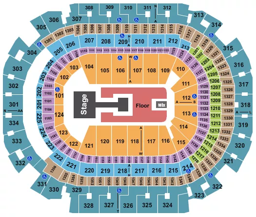 seating chart for American Airlines Center - Dua Lipa - eventticketscenter.com