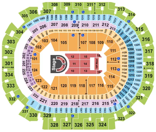 seating chart for American Airlines Center - Megan Thee Stallion - eventticketscenter.com