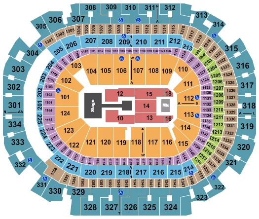 seating chart for American Airlines Center - Nicki Minaj - eventticketscenter.com